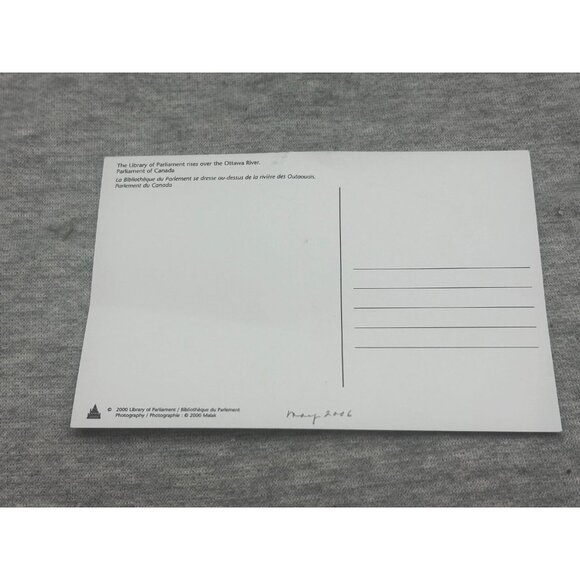 The Library of Parliament Rises Over the Ottawa River Parliament of Canada Postc - Picture 6 of 8